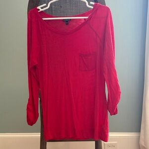 Express Bright Red Women's Long Sleeve Tee